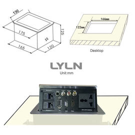 Pop Up Conference Table Socket , Conference Table Cubby With Air Actuator
